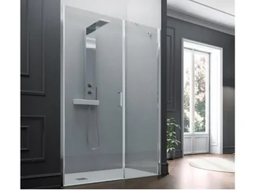 POLARIS - Niche tempered glass shower cabin with hinged door by Samo - view 2