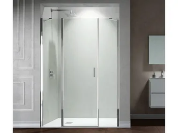 POLARIS - Niche tempered glass shower cabin with hinged door by Samo - view 2