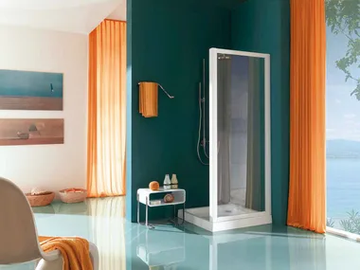AMERICA - Corner shower cabin with tray by Samo - view 2