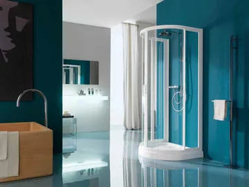 AMERICA - Semicircular shower cabin with tray by Samo - view 2