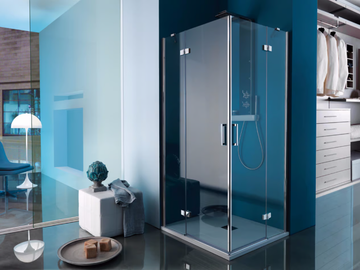 GRAND POLARIS - Corner rectangular shower cabin with hinged door by Samo - view 2