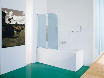 Bathtub wall panel - Glass bathtub wall panel by Samo - view 2