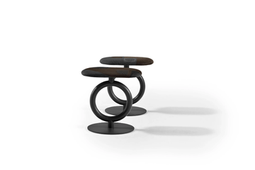 TOTEM - Steel and fabric stool with footrest by Sancal - view 3