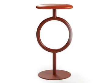 TOTEM - Steel and leather stool with footrest by Sancal - view 2