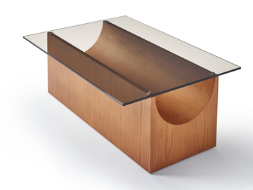 VESTIGE - Rectangular wood and glass coffee table by Sancal - view 2