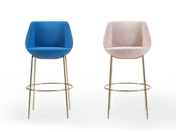MAGNUM - High upholstered stool with footrest by Sancal - view 3