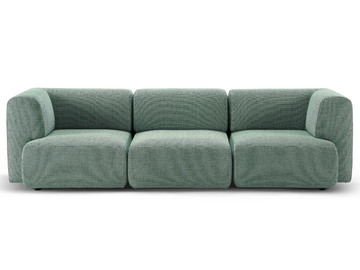 DUO MINI - Modular 3 seater cotton sofa by Sancal - view 2