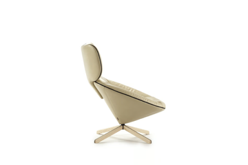TORTUGA - Leather armchair with headrest with 4-spoke base by Sancal - view 3