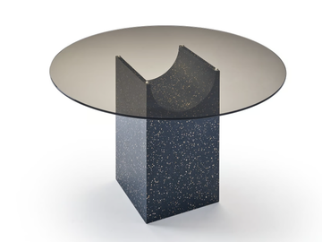 VESTIGE - Round glass table with iQ Surface base by Sancal - view 2