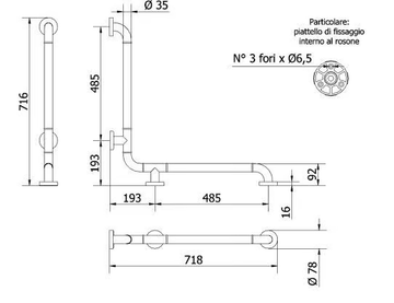 120/121-NY - Fixed L-shaped extruded aluminium grab bar by Saniline - view 3