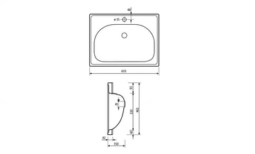 2012 - Oval single stainless steel washbasin by Saniline - view 3