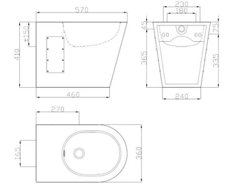 2045 - Stainless steel bidet by Saniline - view 3