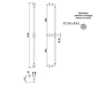 300-NY - Vertical fixed extruded aluminium grab bar by Saniline - view 3