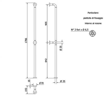 330-NY - Aluminium grab bar by Saniline - view 3