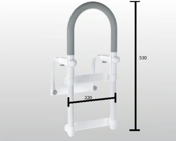 890-VS - Fixed steel bathtub grab bar by Saniline - view 3
