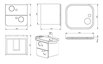 MINIMÈ - Wall-mounted vanity unit with drawers by Saniline - view 3