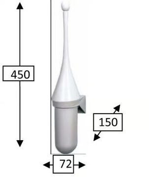 MP658 - Wall-mounted ABS toilet brush by Saniline - view 3