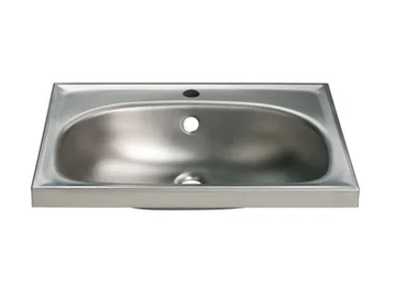 2012 - Oval single stainless steel washbasin by Saniline - view 2