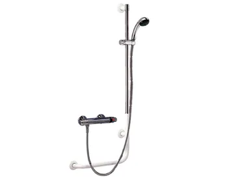 270-I - L-shaped steel grab bar with spray by Saniline - view 2