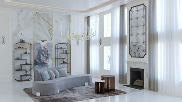 SILHOUETTE - Curved velvet sofa by Scandal - view 3