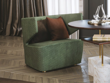 EMBRACE - Upholstered nabuk armchair with armrests by Scandal - view 2