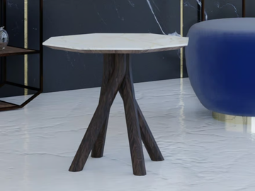 GAME - Coffee table in solid oak wood and ceramic top by Scandal - view 2