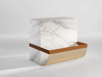 AMBROGIO - Marble side table by Secolo - view 2