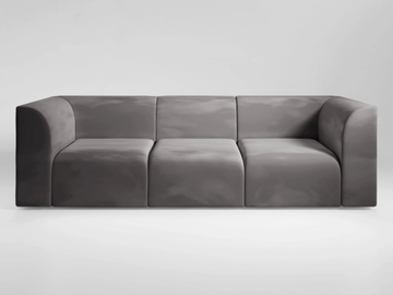 ARCHI - 3 seater fabric sofa by Secolo - view 2