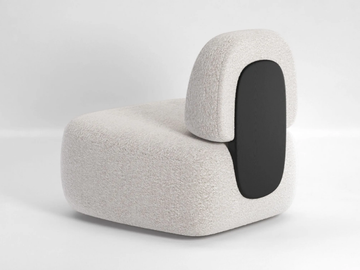 CLIP - Upholstered fabric easy chair by Secolo - view 2