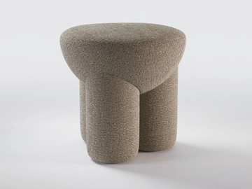 DOUGLAS - Round fabric pouf by Secolo - view 2