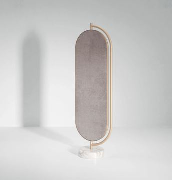 GIOVE - Freestanding swivel oval marble mirror by Secolo - view 3