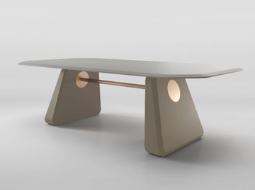 INGE - Rectangular metal table by Secolo - view 2