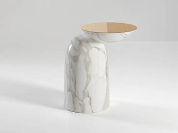 PINGU X - Round marble side table by Secolo - view 2