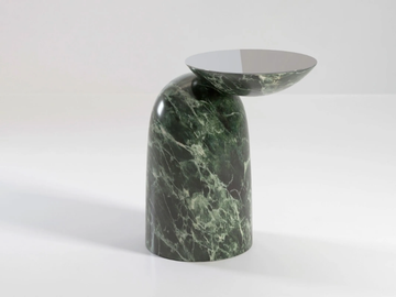 PINGU X - Round marble side table by Secolo - view 3