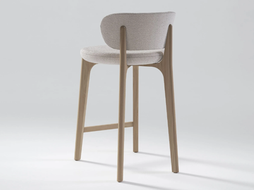 RICHMOND - High fabric stool with footrest by Secolo - view 3