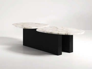 TARAS - Low marble coffee table for living room by Secolo - view 2