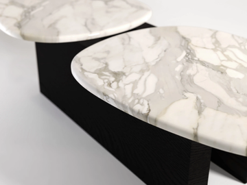 TARAS - Low marble coffee table for living room by Secolo - view 3