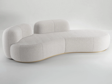 TATEYAMA XL - Curved 4 seater fabric sofa by Secolo - view 2