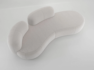 TATEYAMA XL - Curved 4 seater fabric sofa by Secolo - view 3