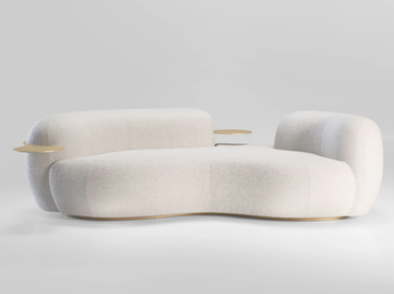 TATEYAMA - Curved fabric sofa by Secolo - view 2
