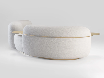 TATEYAMA - Curved fabric sofa by Secolo - view 3