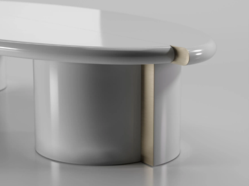 TAYMA - Oval low wooden coffee table by Secolo - view 3
