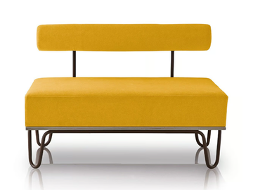 LESLIE - Upholstered bench with back by Sedex - view 2
