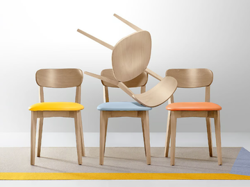 SONNY - Solid wood chair with integrated cushion by Sedex - view 3