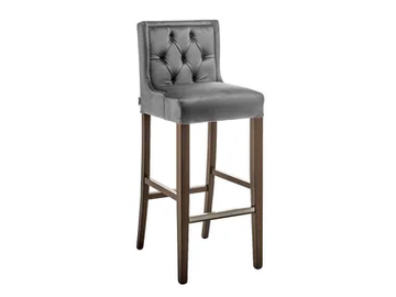 DRESSY-C - Upholstered wooden barstool with footrest by Sedex - view 2