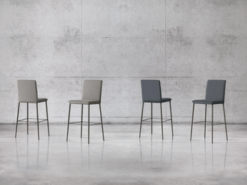 ELENA - High fabric stool with back by Sedit - view 3