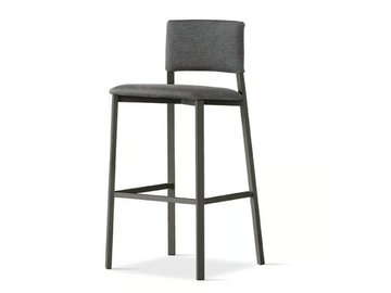 SARA - High fabric stool with back by Sedit - view 2