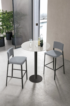 SARA - High fabric stool with back by Sedit - view 3