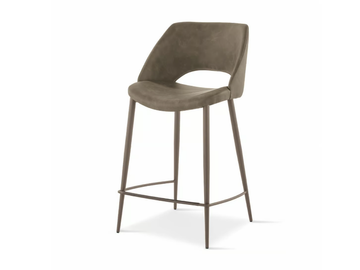 ARISA - High Eco-leather stool with back by Sedit - view 2