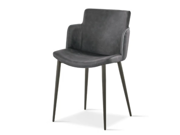 CAROL - Eco-leather chair with armrests by Sedit - view 2